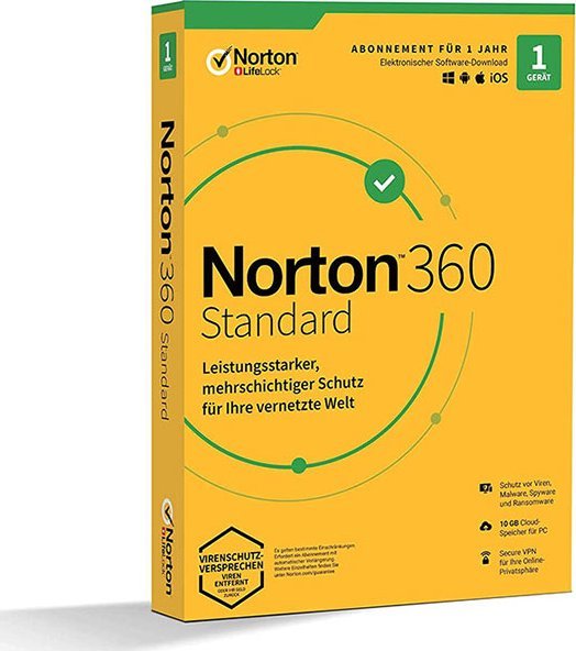Norton 360 Standard - 10 GB Cloud-Speicher - 1 Device, 1 Year - Box
