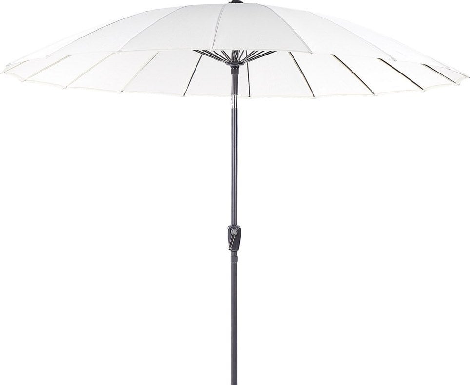 Beliani Parasol ogrodowy ⌀ 255 cm beżowy BAIA!