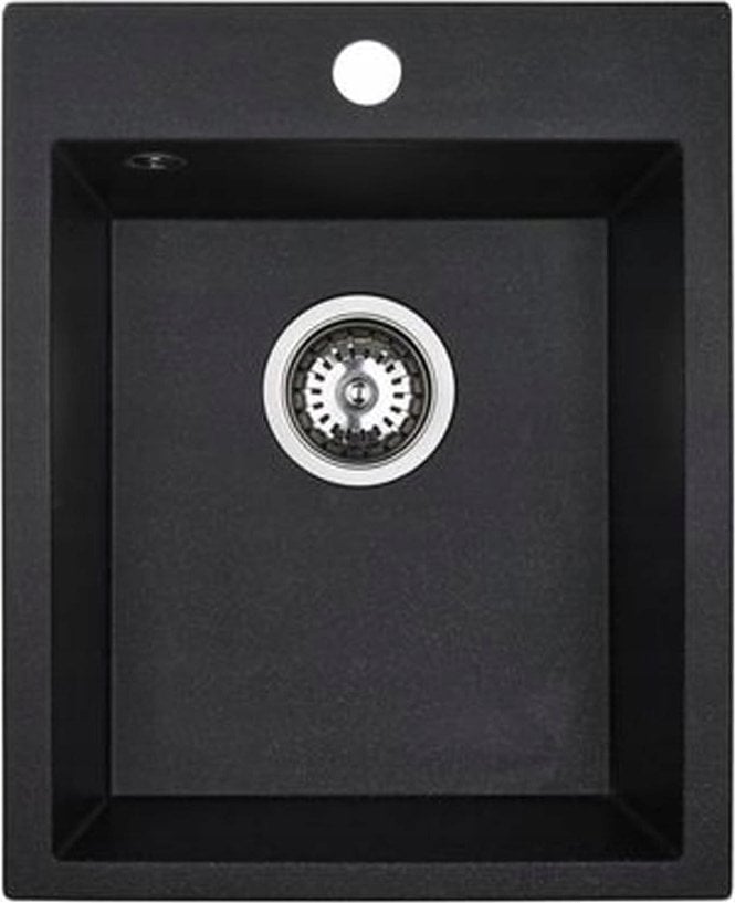 Zlewozmywak Laveo SBHA710T ZLEW CHICHI POLIGRAN 1-KOM. 48X39 CZARNY + SYF. Z BAT. ELZA // ZL.LA.CHICHI-48X39-CZ+SYF