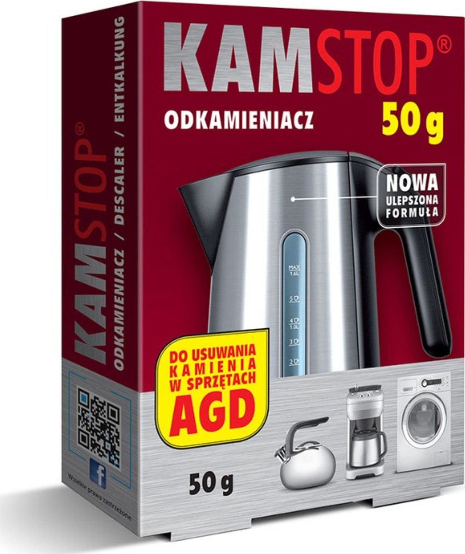 Sedan KAMSTOP - Odkamieniacz do czajników ekspresów - usuwanie kamienia - 50 G