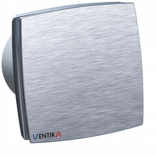 Wentylator wyciągowy fi 100 230V 14W 88m3 33dB z higrostatem i wyłącznikiem czasowym aluminium MODERN TEKNO D100LDAOH