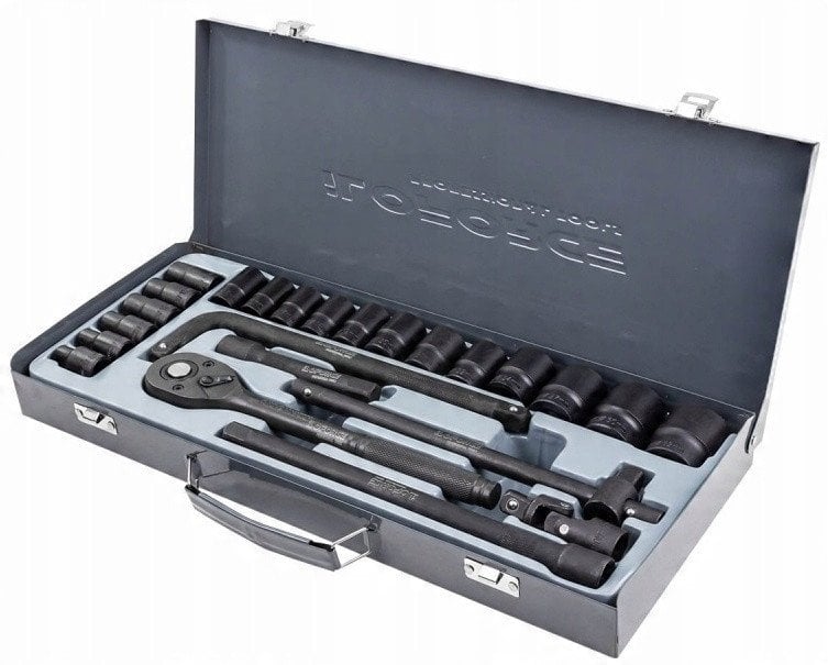 Zestaw narzędzi 1/2" 24el. (8-32mm) (6-kątnych)