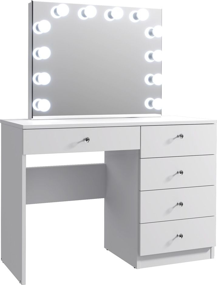 Meblowa 1 Toaletka PATRICIA 4 FULL biały mat z oświetleniem LED MEBLOWA 1