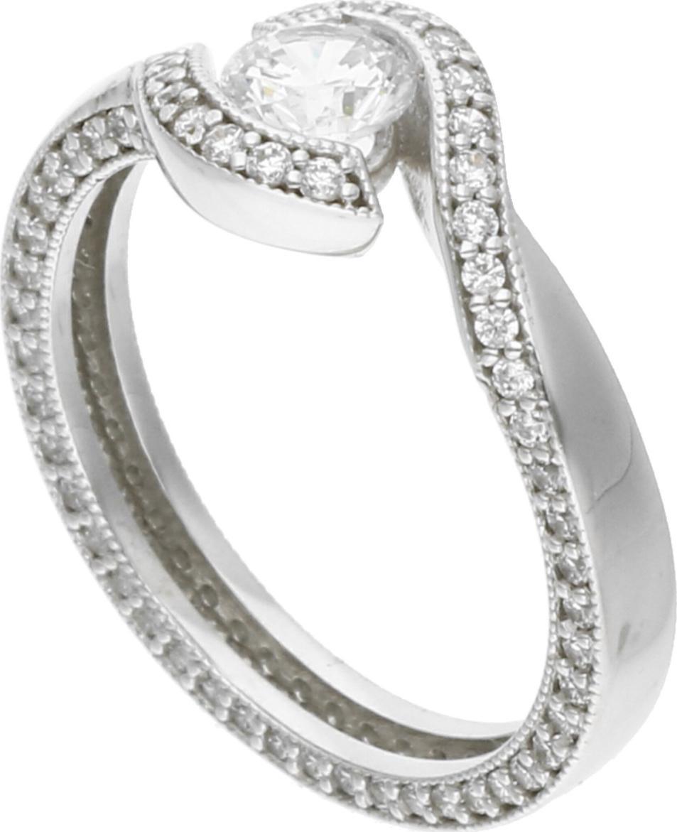 Rosanto Niespotykany pierścionek z białego złota roz. 16 585 14k