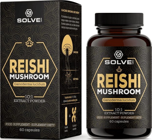 Solve Labs SolveLabs Reishi (Ganoderma lucidum) 10:1 Ekstrakt 60 kapsułek - WYSYŁAMY W 24H!