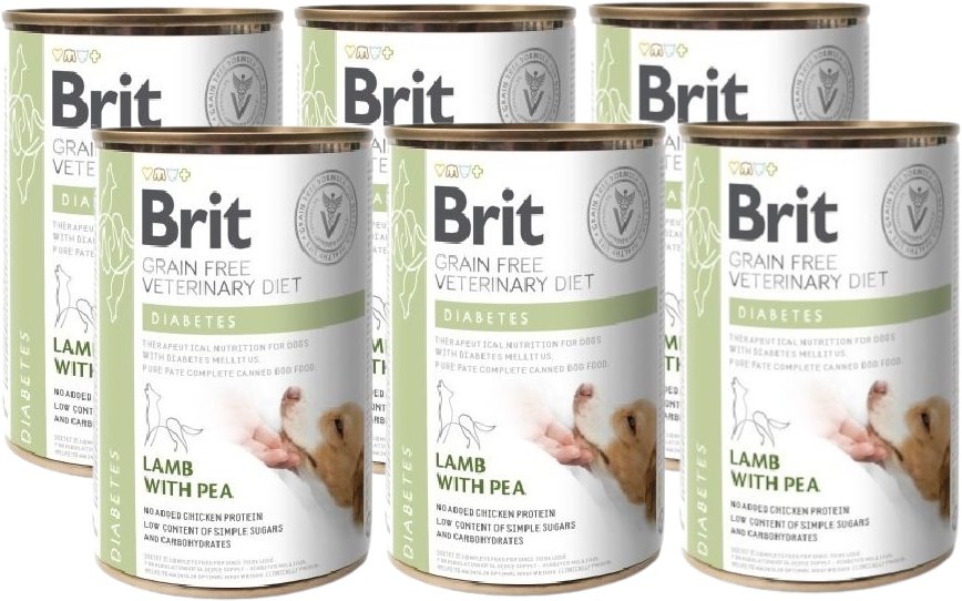 BRIT GF Veterinary Diets Dog Diabetes 6x400g - karma mokra dla psa