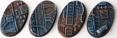 Gamers Grass Gamers Grass: Bases Oval - Spaceship Corridor 60 mm (4 szt.)