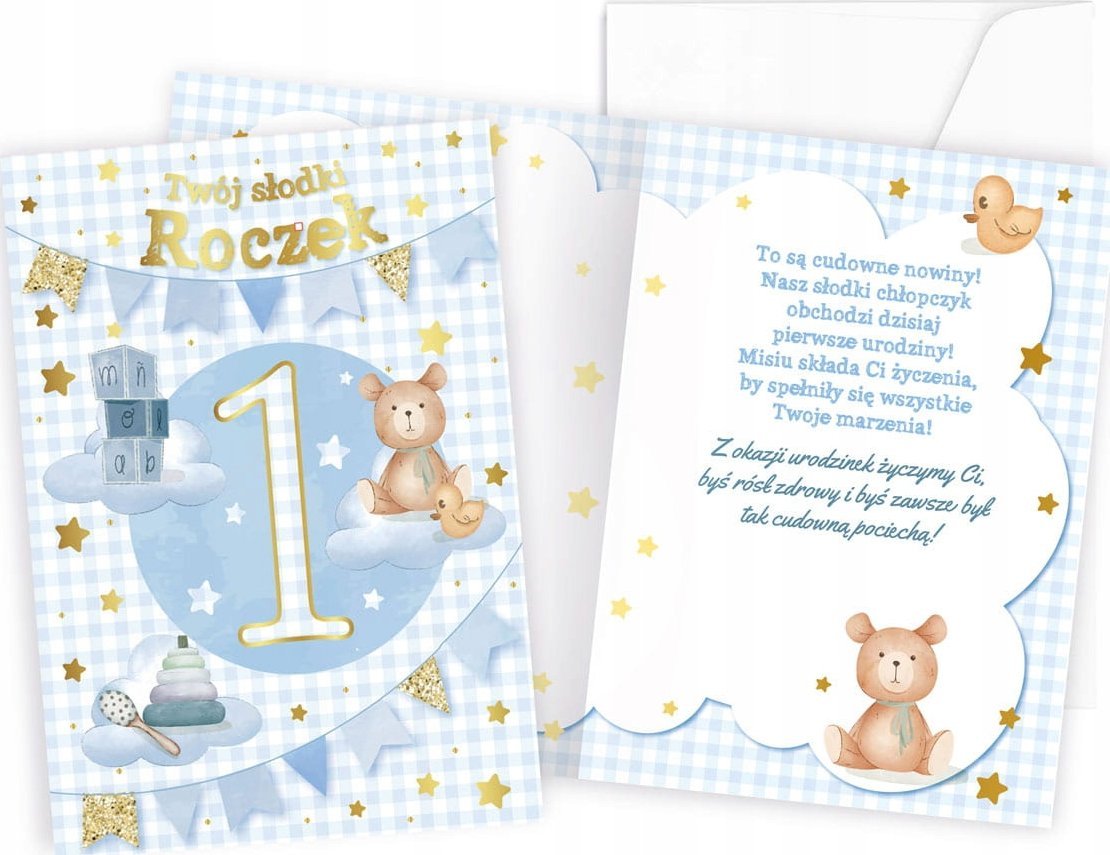 KUKARTKA KARNET ROCZEK NIEBIESKI PQ-157