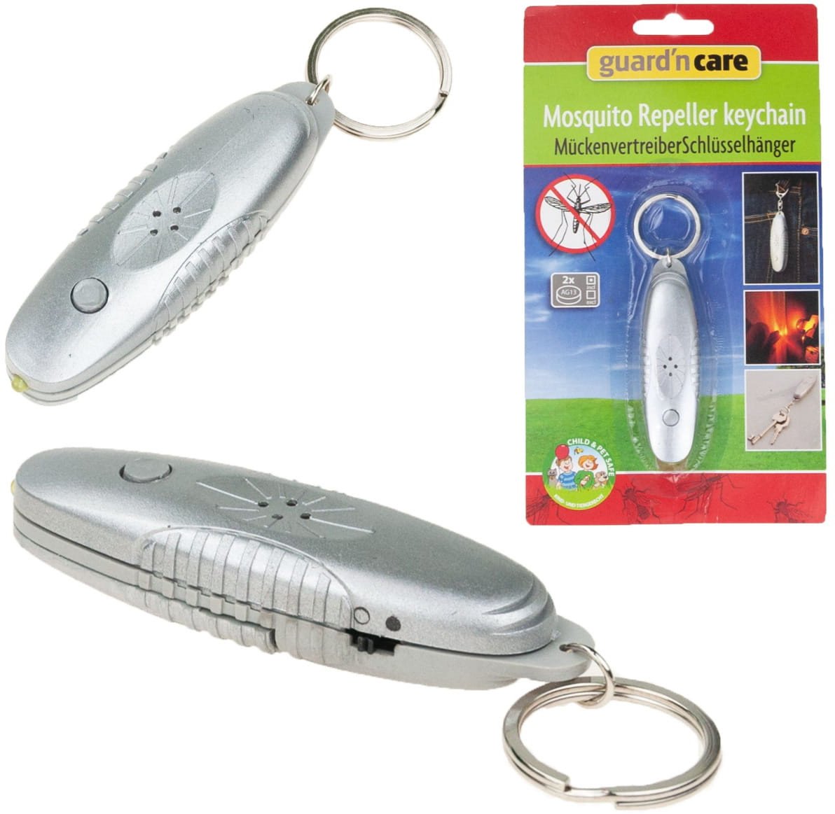GG86 Odstraszacz komarów z latarką LED Breloczek