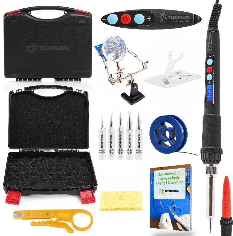 Zestaw Precyzyjna Lutownica 60W Black Samurai TBS60W + 11 Akcesoriów