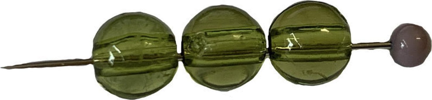 kufer-pasmanteria.pl Korale Akrylowe Kula 12mm (8szt) Oliwkowy