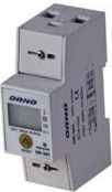 Orno Licznik energii elektrycznej 1-fazowy 80A 230V dodatkowy wskaźnik wyjście impulsowe z wyświetlaczem (LCD OR-WE-503)
