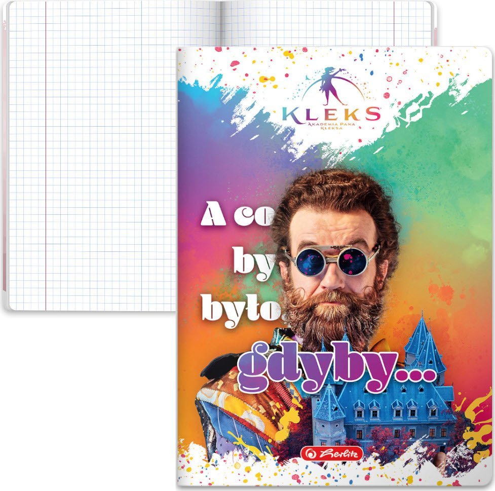 Herlitz Zeszyt A5 32 kartki kratkę z marginesem 70g/m2 Akademia Pana Kleksa HERLITZ