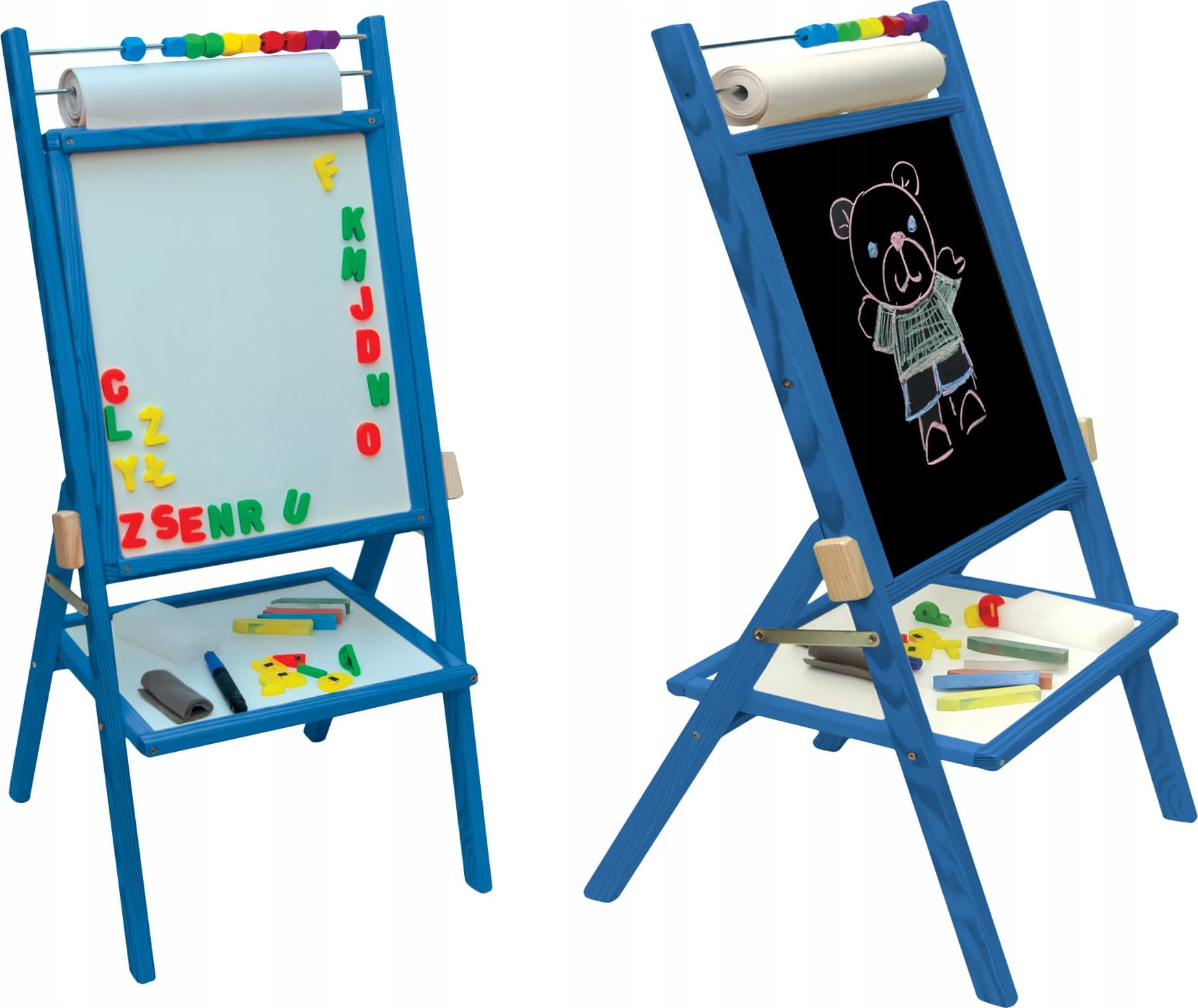 3toysm Obrotowa Tablica Magnetyczna 4W1 Papier + Dodatki Opb