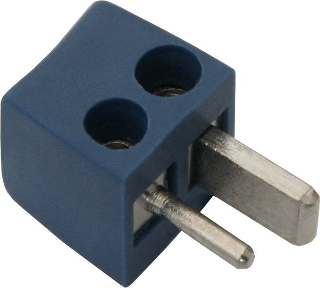 Blow 1260# Wtyk głośnikowy kątowy skręcany niebieski