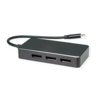 VALUE Adapter USB typu C -DP Multistream, 3x DP, 4K, M/F