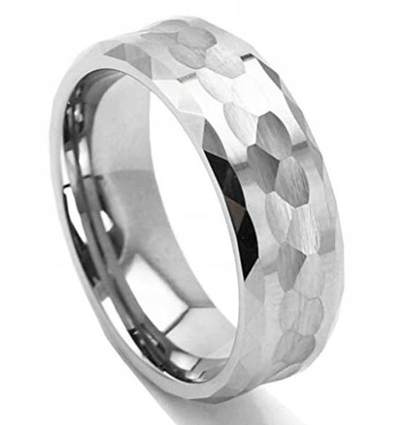 SREBRNY PIERŚCIONEK OBRĄCZKA ŚLUBNA STAL 316L r.19