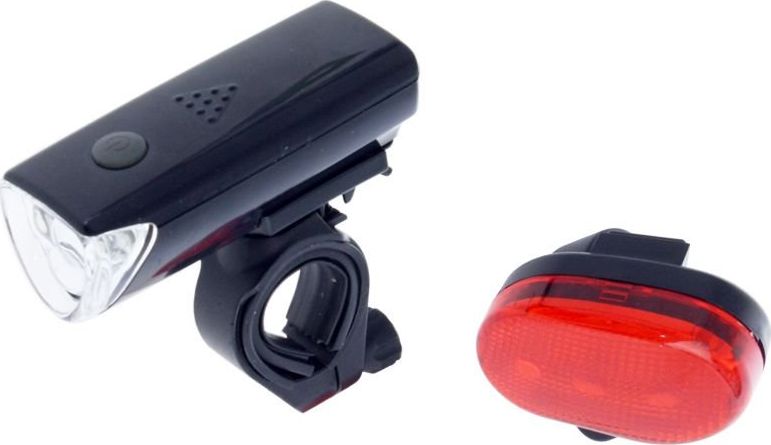 XC Light Zestaw lamp XC Light 104305 przód 3 super diody LED, 2 funkcje + tył 3 diody, 3 funkcje uniwersalny