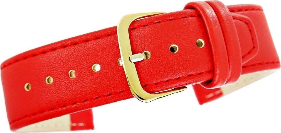 Pasek do zegarka CLASSIC - skóra 22 mm 4999-22XXL-4Z Czerwony