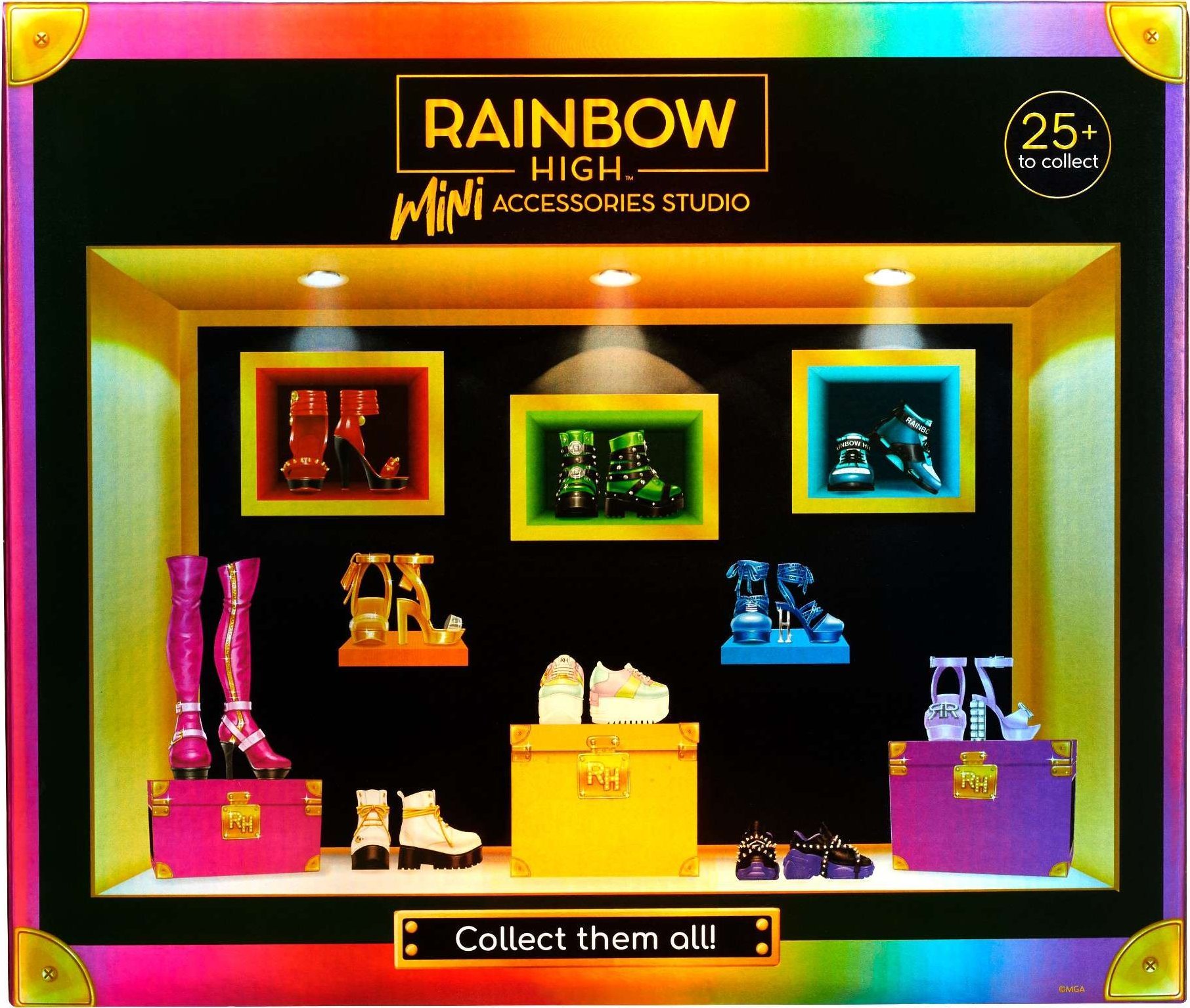MGA MGA Rainbow High Accessories Studio Series 1, Pudełko z butami niespodzianką S Assortment in PDQ 586074 op.27szt mix cena za 1 szt