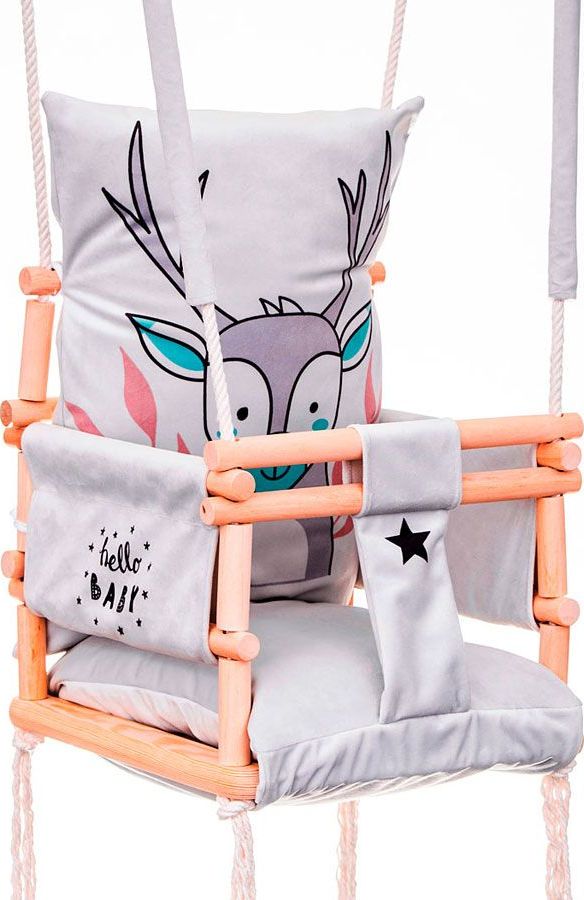 Huśtawka Elior Huśtawka 3w1 rośnie razem z dzieckiem Alwa - jelonek (E11327)