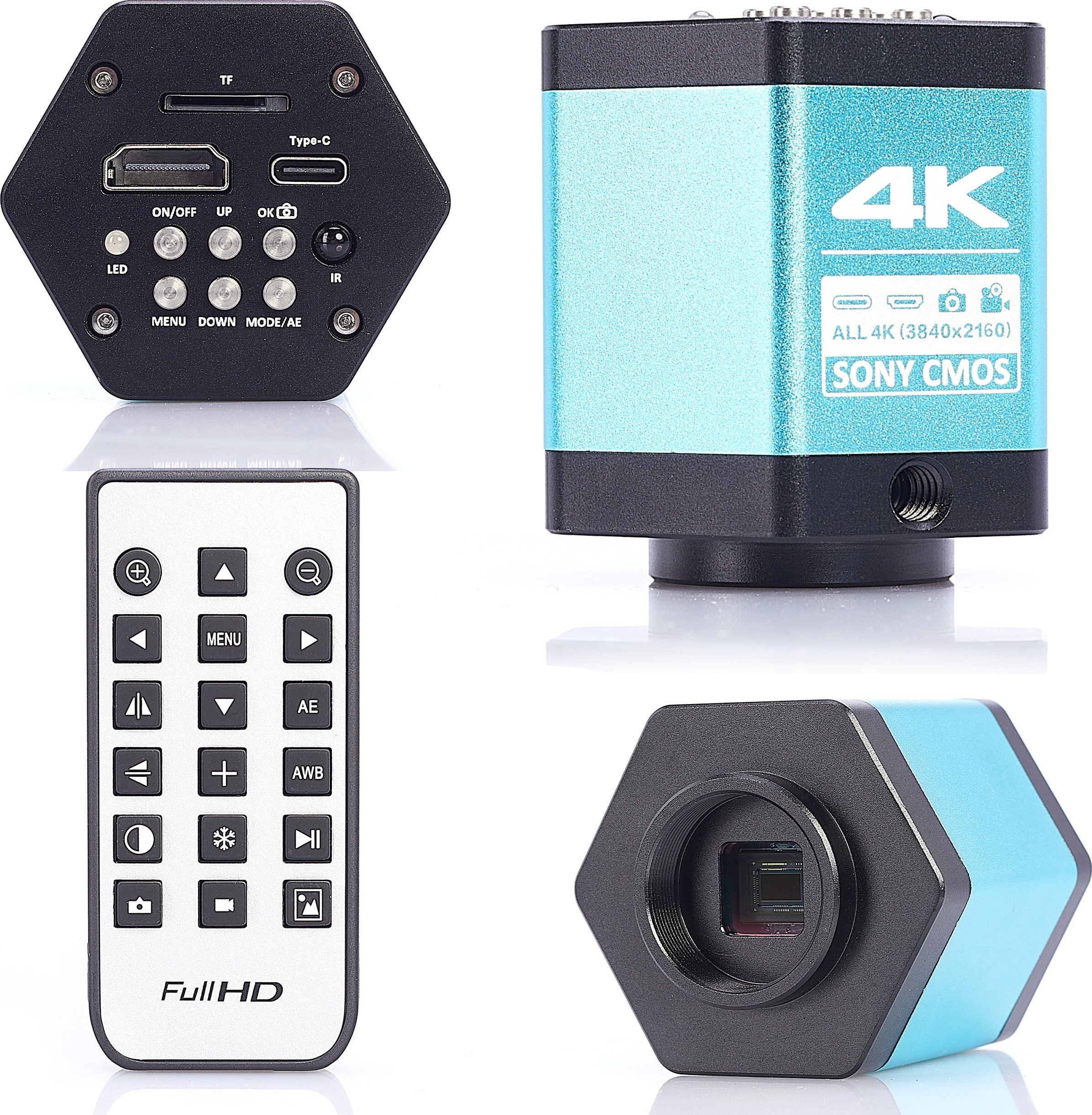 Kamera Techrebal do Mikroskopu "Blue Hexagon" 4K SONY H1612