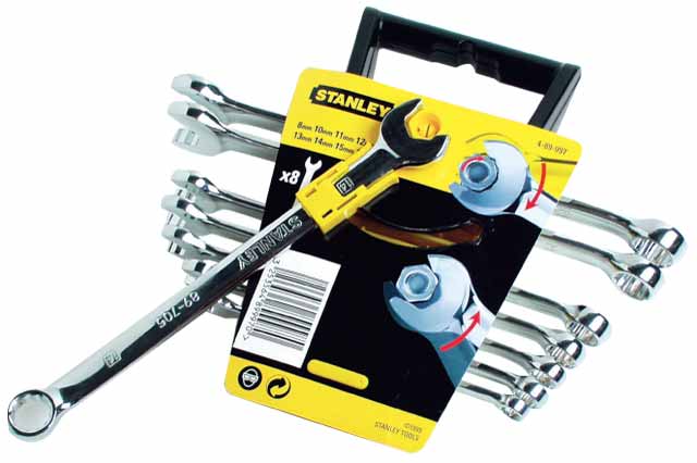 Stanley Zestaw kluczy płasko-oczkowych z grzechotką 8-16mm 8szt. (4-89-997)