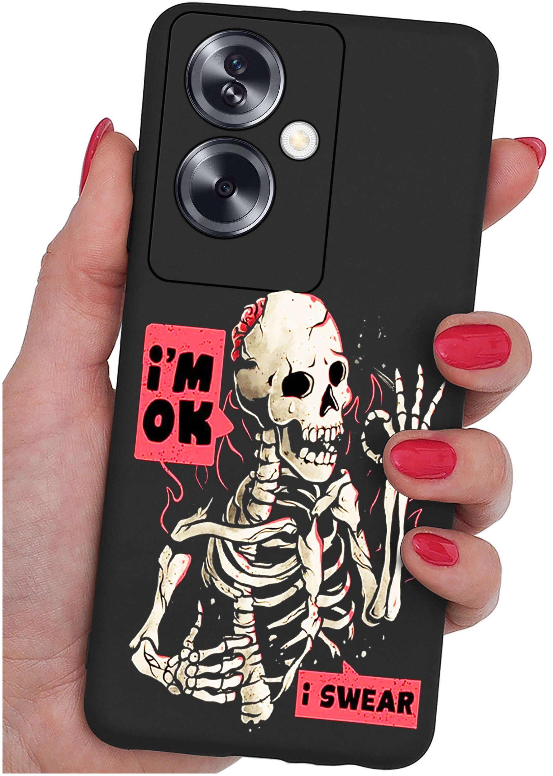 ETUI do Oppo A79 5G WZORY |SILIKONOWE MATT CASE + SZKŁO ochronne 9H