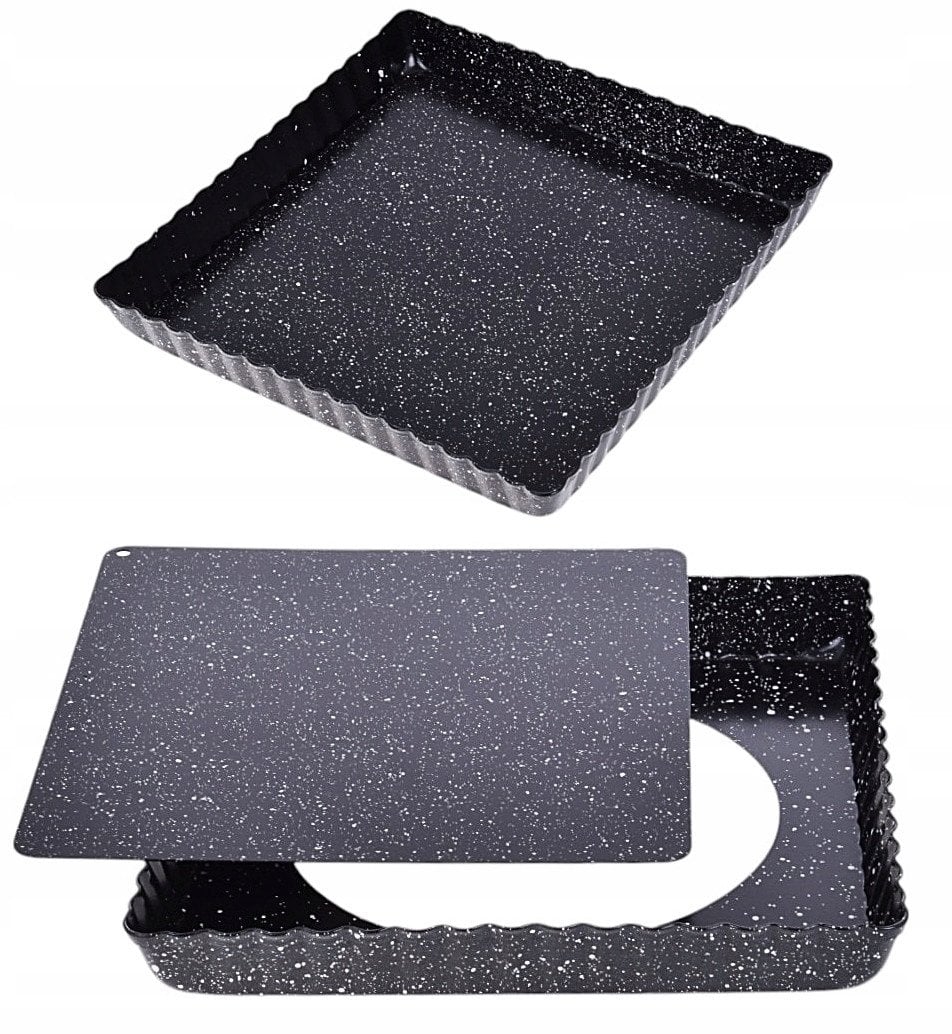 BLACHA FORMA DO PIECZENIA 20X20X2,5CM Z WYJMOWANYM DNEM POWŁOKA NIEPRZYWIERALNA BRUNBESTE BB-3652