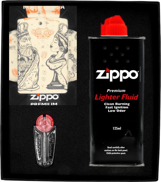 Zestaw ZIPPO Zapalniczka CHESS DESIGN Prezentowy No1