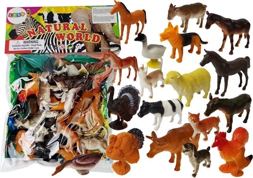 Figurka LeanToys Duży Zestaw 20 Figurek Zwierząt Farma Mata LEAN Toys