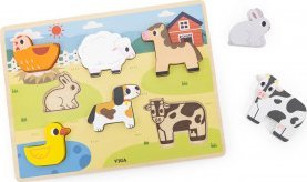 Viga Viga 44702 Puzzle na podkładce 7 elementów- farma