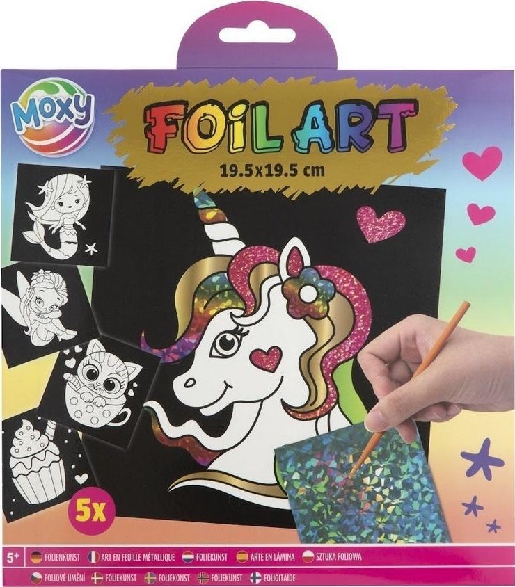 Zestaw do wyklejania Jednorożec 5 arkuszy