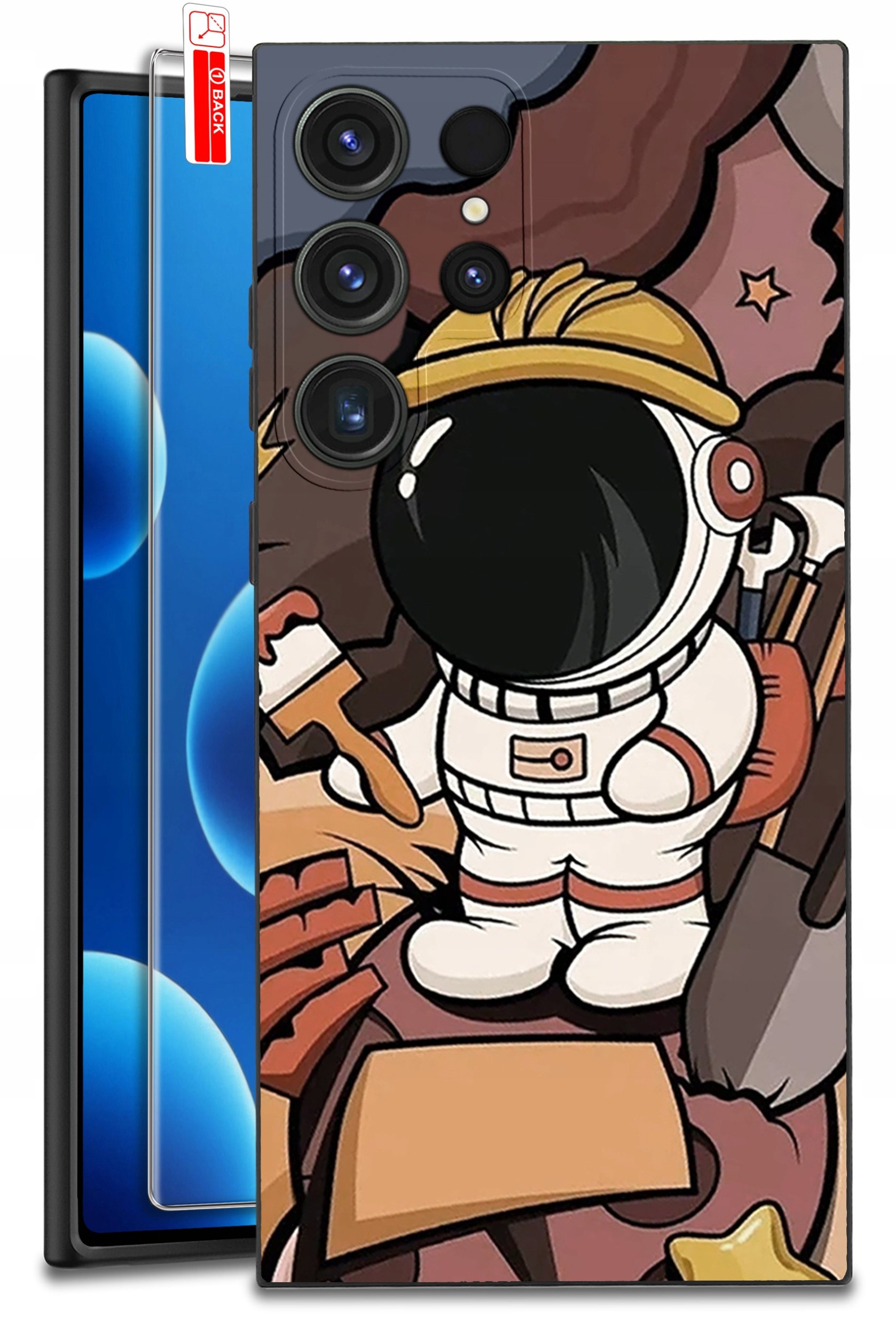 ETUI do Samsung Galaxy S24 Ultra | WZORY | SILIKONOWE MATT CASE + SZKŁO 9H