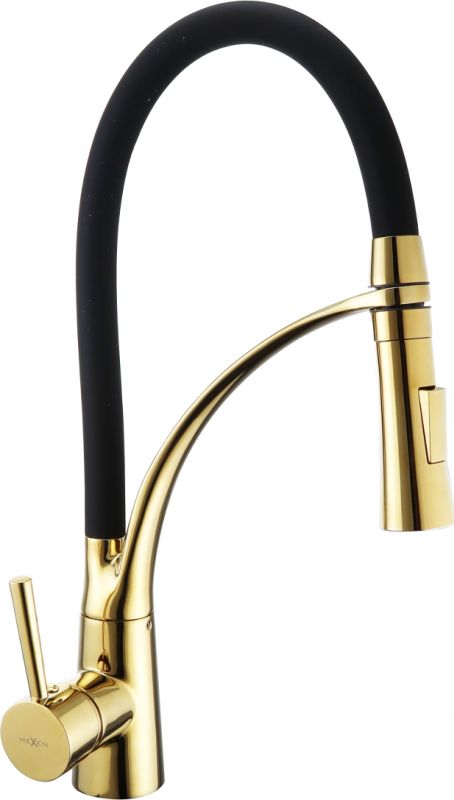 Bateria kuchenna Mexen Aster stojąca czarna ze złotym wykończeniem (73450-57)