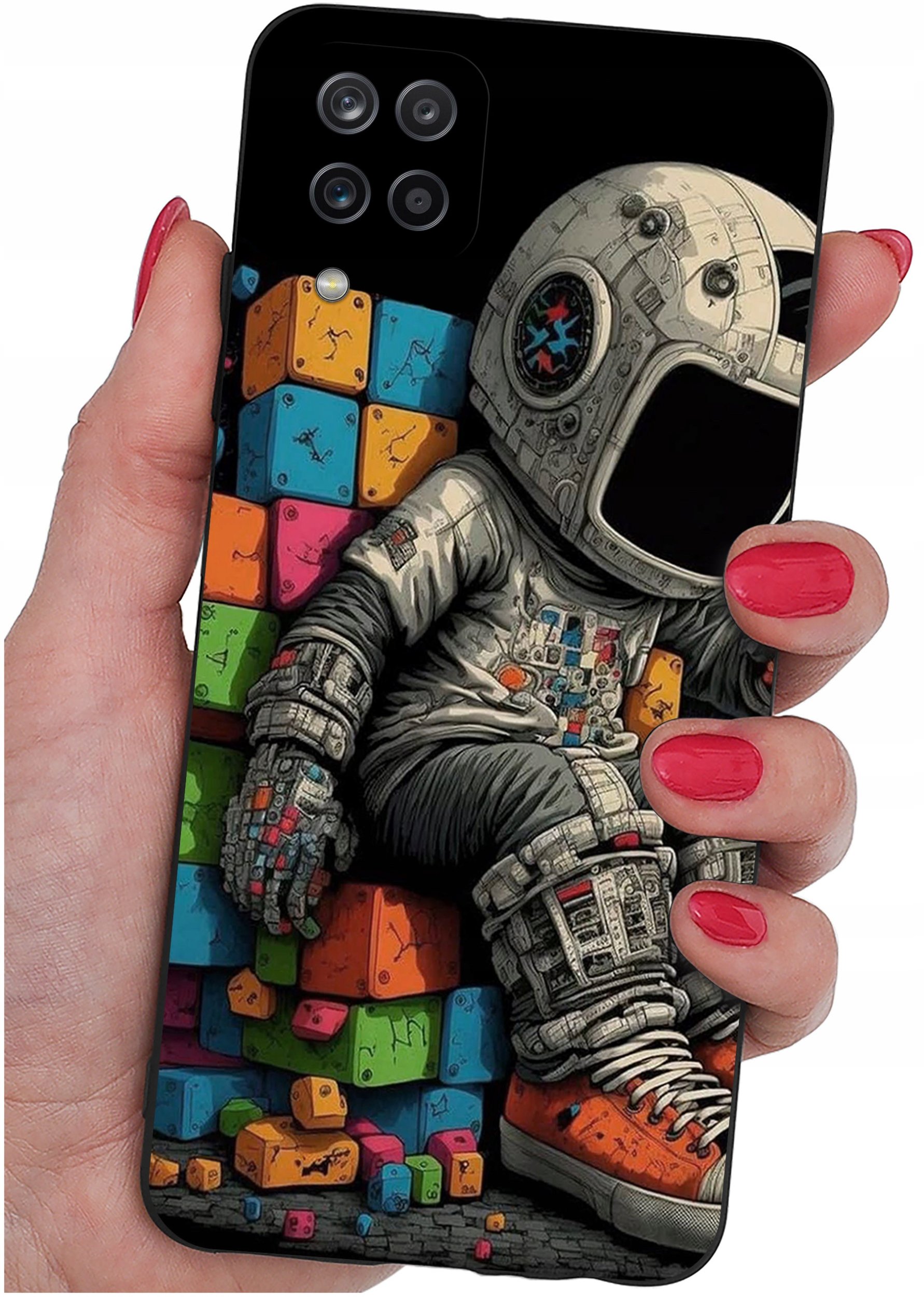 Etui do Samsung Galaxy A12|M12 WZORY |SILIKONOWE MATT CASE + SZKŁO 9H