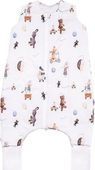 PULP BAMBOO Śpiworek całoroczny z nogawkami 1 TOG- Zwierzątka w podróży- od 2l do 4l
