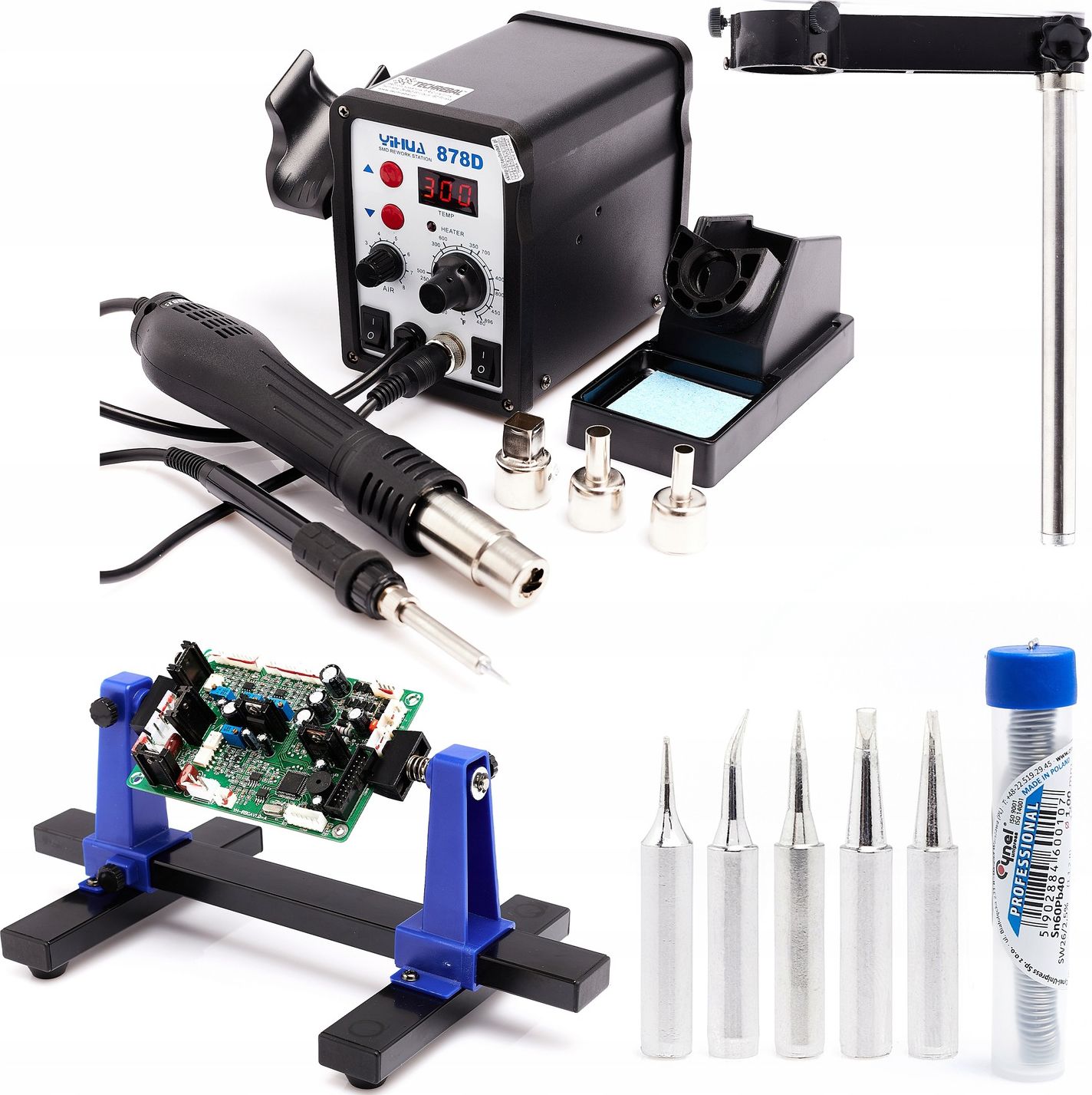 Techrebal YIHUA 878D GROT 900M KOLBA 907A UCHWYT HOTAIR PCB