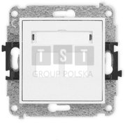 25IGM-2P ICON Mechanizm gniazda multimedialnego podwójnego bez modułu (standard Keystone) biały mat 25IGM-2P