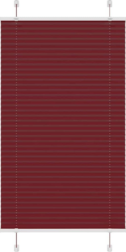 vidaXL Roleta plisowana Bordowy Czerwony 70x150 cm Szerokość tkaniny