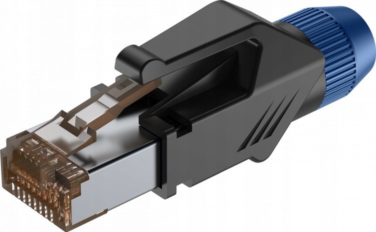 Wtyk typu RJ45 z osłoną Roxtone RJ45C5E-PHBU