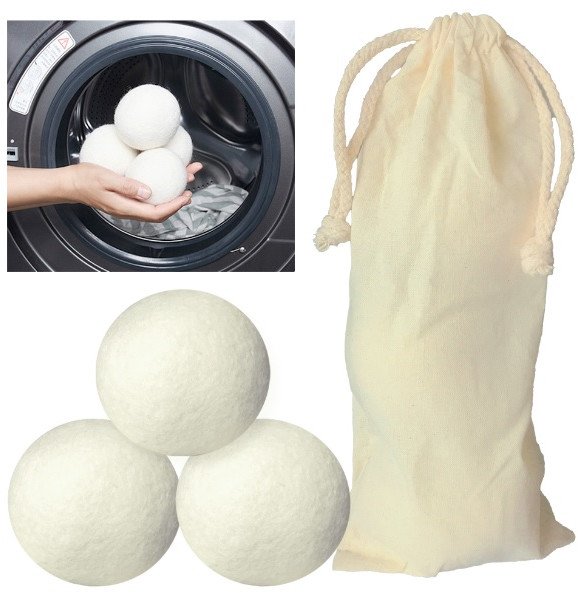 Profi Tools Wełniane kule do suszarki NATURAL PRO* 3 szt piłki kule zmiękczające pranie