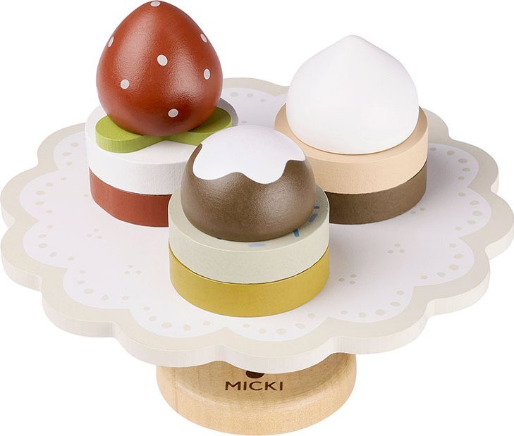 Micki Układanka ciasteczka drewniane na paterze Micki