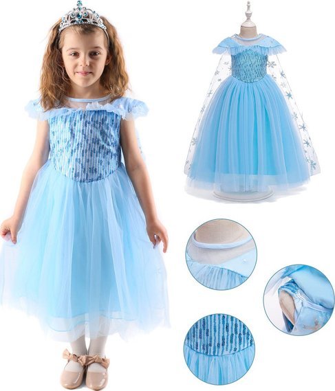 PRC STRÓJ FROZEN II SUKIENKA ELSA KRAINA LODU E201 KSIĘŻNICZKA 130