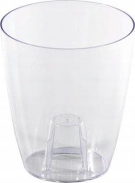 Prosperplast Doniczka osłonka okrągła Coubi przeźroczysta 16x18,3cm