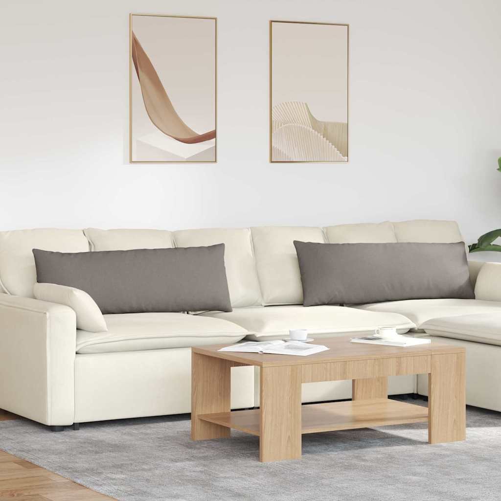vidaXL Poduszki na sofę 2 pcs Ciemnoszary 120 x 40 cm tkanina