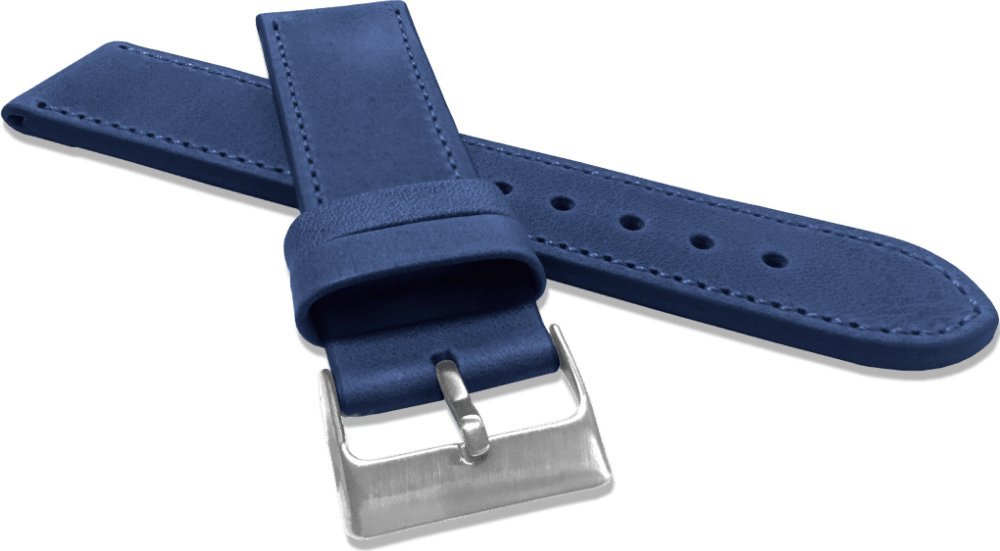 Lavvu LAVVU Granatowy szyty pasek SPORT z luksusowej skóry Top Grain - 24