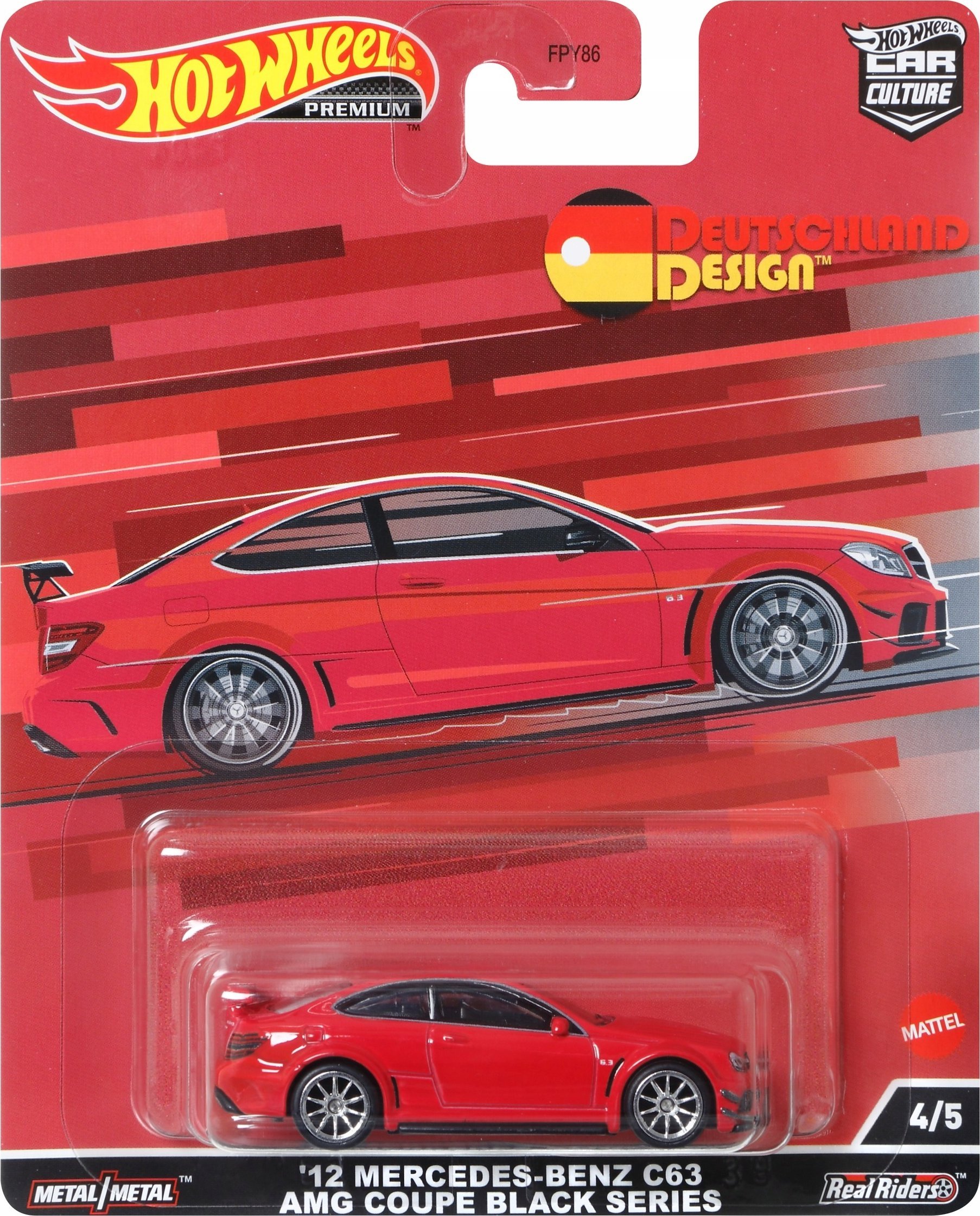 Mattel Samochód Mattel Hot Wheels PREMIUM Mercedes-Benz C63 AMG Coupe