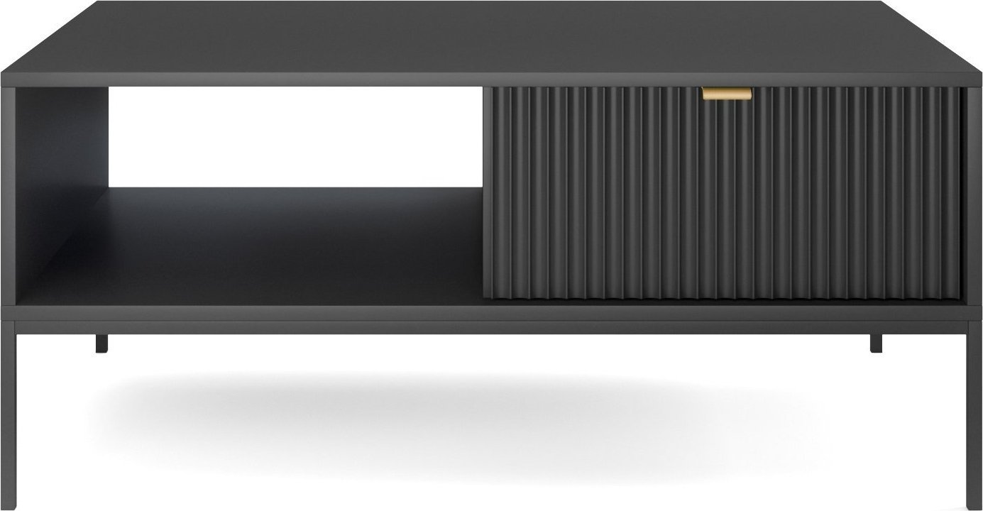 Intesi Stolik Delicious ryflowany czarny