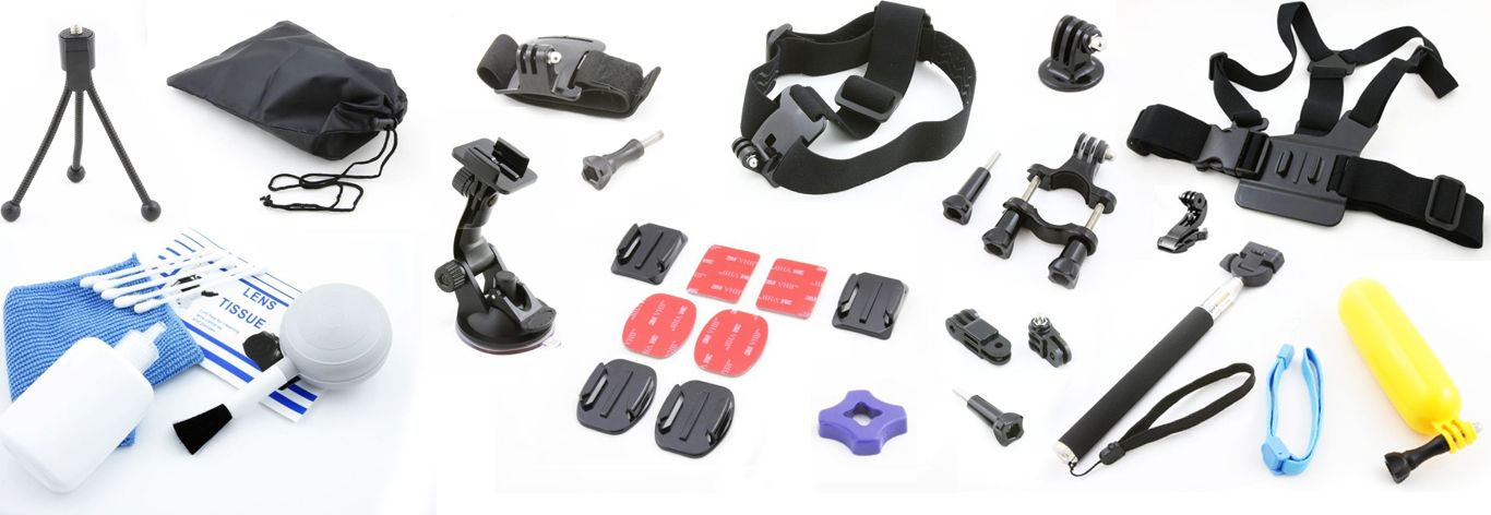 Xrec ZESTAW Akcesoria do GoPro HERO 5 4 3+ 3 + / SJCAM SJ7000 / SJ6000 / SJ5000 / SJ4000